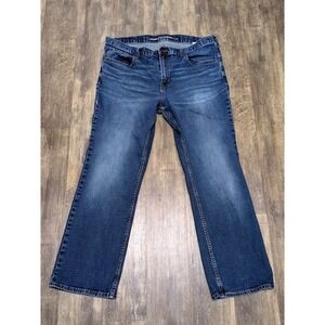 Old Navy Mens Boot-Cut Jeans Dark Wash Denim Pants Blue 40x32